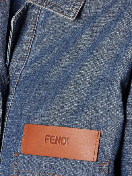 Fendi Chambray Denim Jacket - Navy
