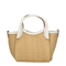 Durini 24 S Woven Straw Crossbody Bag - Naturale/Bianco