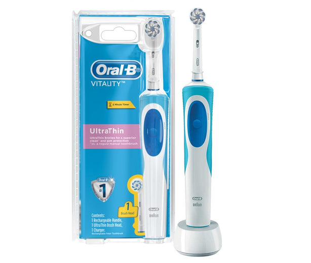 Oral B Vitality Ultra Thin Rechargeable Electric Toothbrush Round Oscillation Cleaning Braun