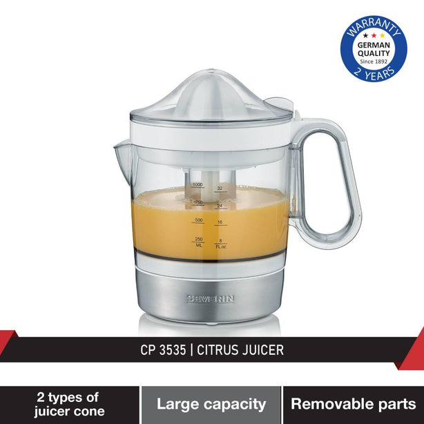 Severin CP 3535 Citrus Juicer ideal for Lemon and Orange Juice 1L 40W