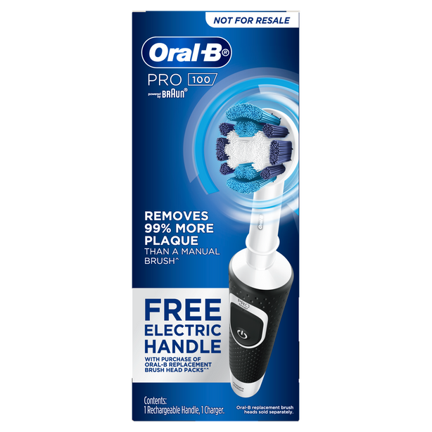 Oral-B Refill 8's with Free Pro 100 Electric Handle
