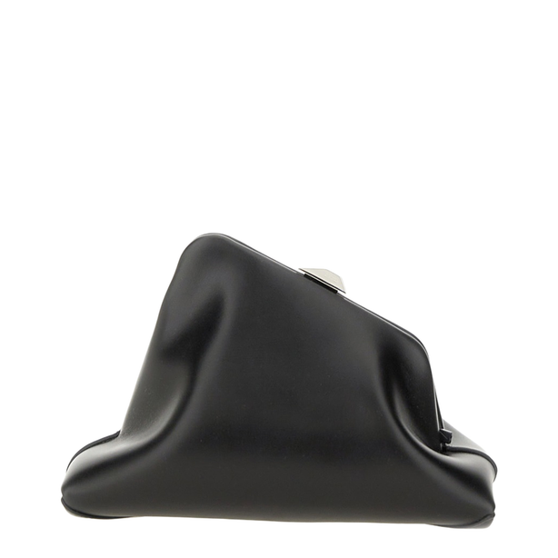 Day Off Small Calf Leather Clutch - Black