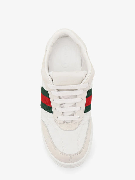 Gucci Screener sneakers in nylon with side Web detail - White