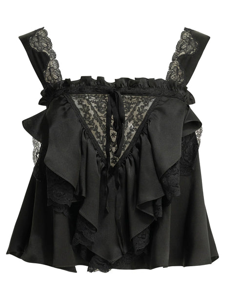 Chloé Casual top with ruffles - Black