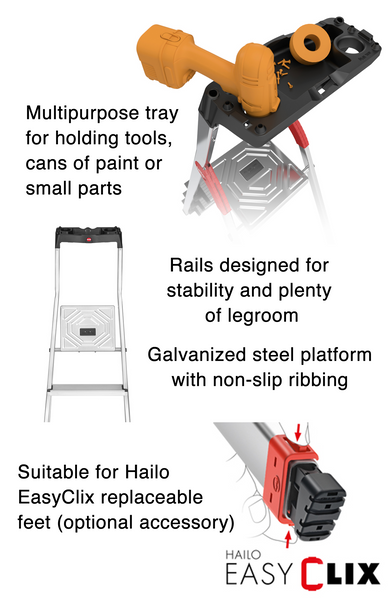 H8040-507 Hailo L80 Comfortline 5 Steps Ladder