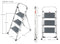 H4393-801 Hailo K60 Standardline 3-Step Stool Silver