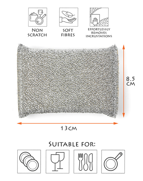 M0911.04 Mery Dish Washing Pad Silver (2-Piece Pack)