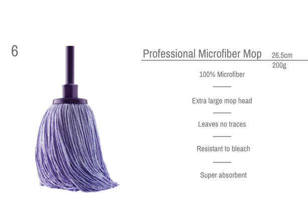 M0545.41 Mery Heavy Duty Microfibre Mop Head Purple 26.5Cm