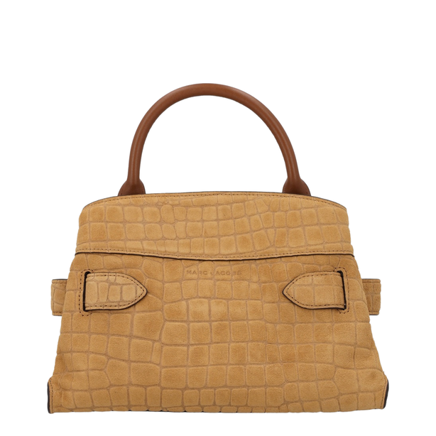 Dakota Small Suede Croc Satchel - Sahara