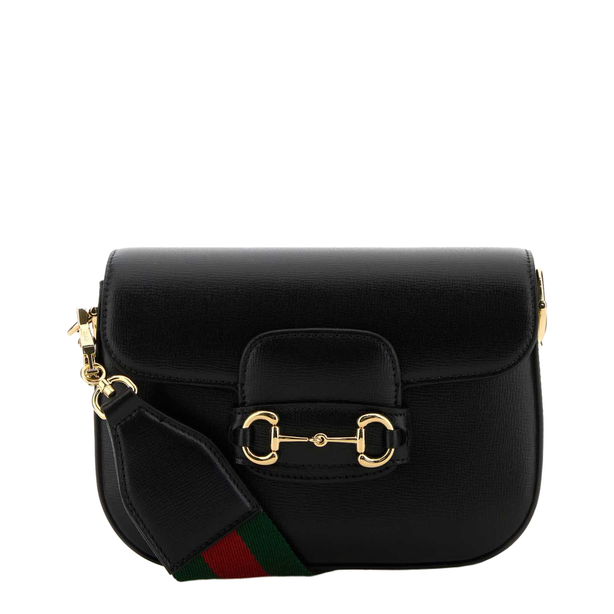 Horsebit 1955 Small Calfskin Shoulder Bag - Black