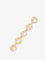 Chloe' Brass Script Earrings - Vintage Gold