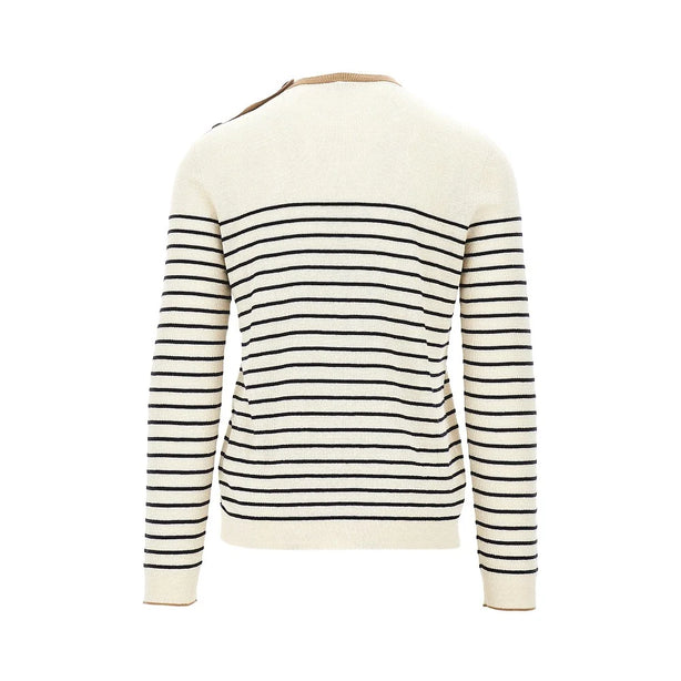 PRADA Linen-blend marinière sweater