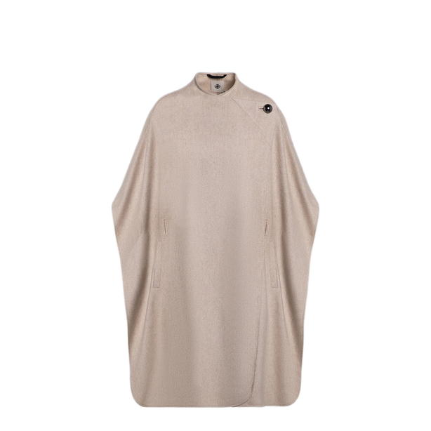Beige Wool Blend Cape