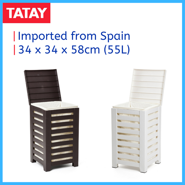 T5010.01 Tatay Laundry Hamper Lombok (White)