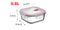 T1614.09 Tatay Hermetic Square Glass Container 0.8L