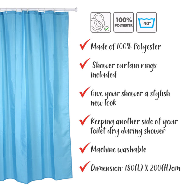 T5201.00 Tatay Shower Curtain 180X200 Blue