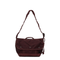 Crag Messenger Medium Nylon-Cotton Back Satin Shoulder Bag - Bordeaux