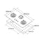Tecno-SR883SV 86cm Stainless Steel Hob With Inferno Burner