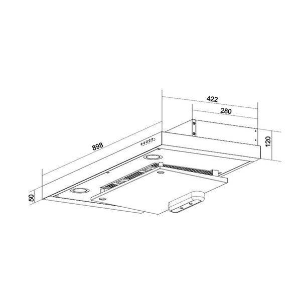 Tecno-TCH929DP 90cm Slim Hood With DYNA-X Motor