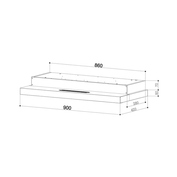 Tecno-TH969TCL 90cm Slim Hood With Touch Control