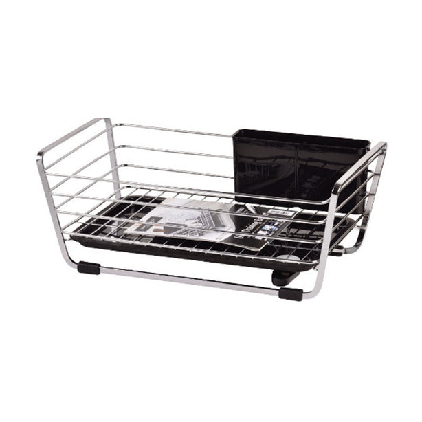 Pearl Life Stainless Steel Basket Dish Drainer Slim Black