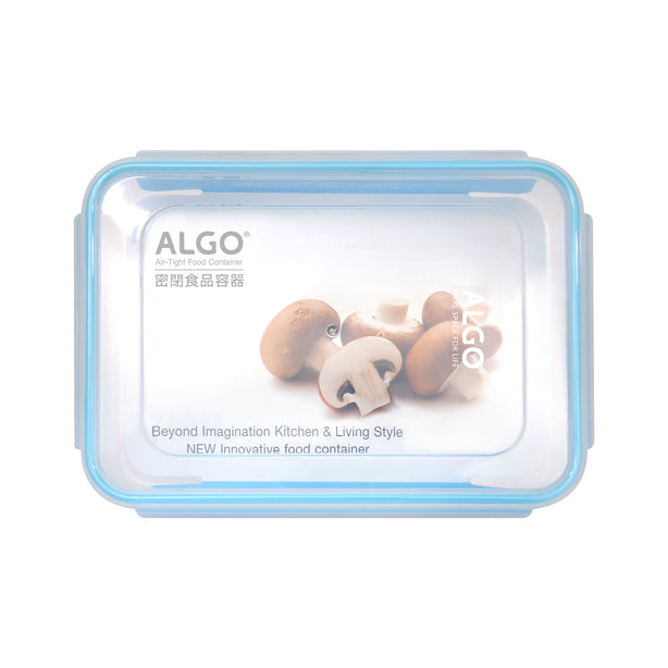 Algo Plastic Airtight Food Container 1.6L Rect 2P Set