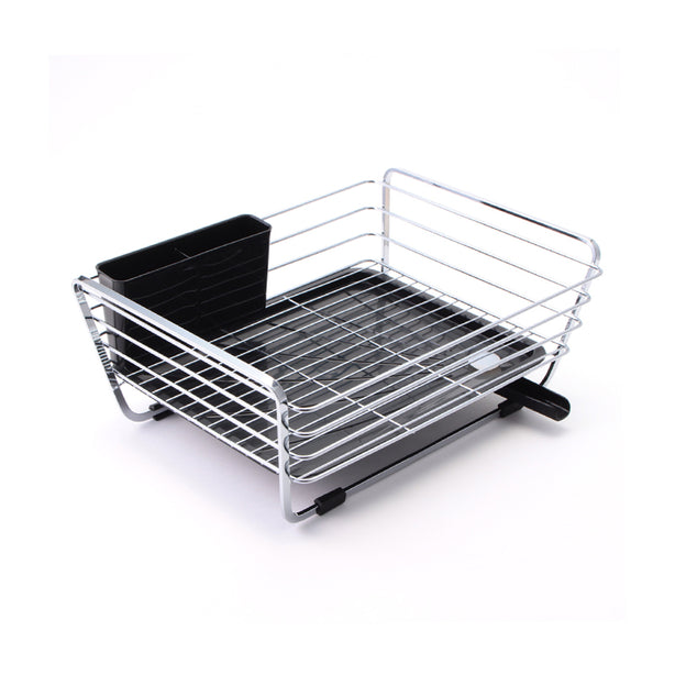 Pearl Life Stainless Steel Basket Dish Drainer Black