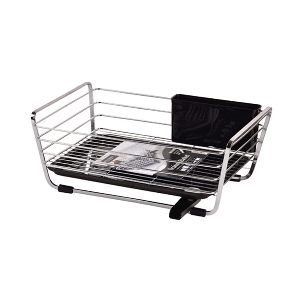 Pearl Life Stainless Steel Basket Dish Drainer Black