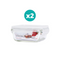 Algo Glass Food Container 330ml Square 2P Set