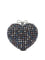 Self-Portrait Heart clutch with crystals - Black
