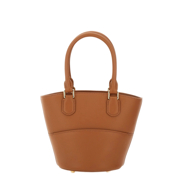 Leather Tote Bag With Charm