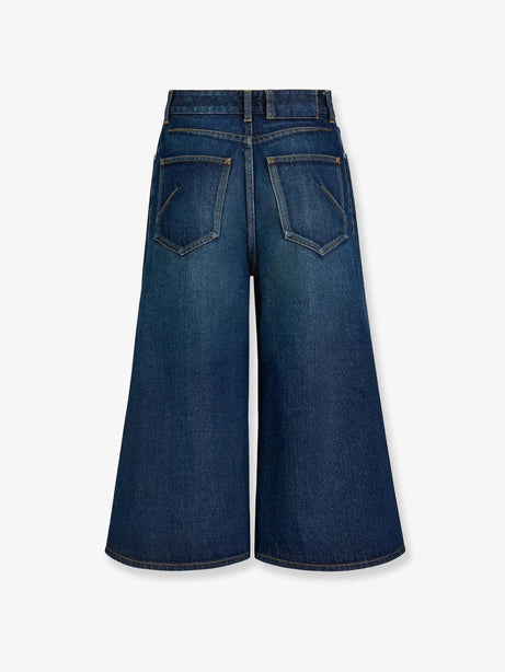 Alaia Blue denim Bermuda shorts - Dock Blue