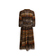 Wool Watercolor Plaid Midi Dress