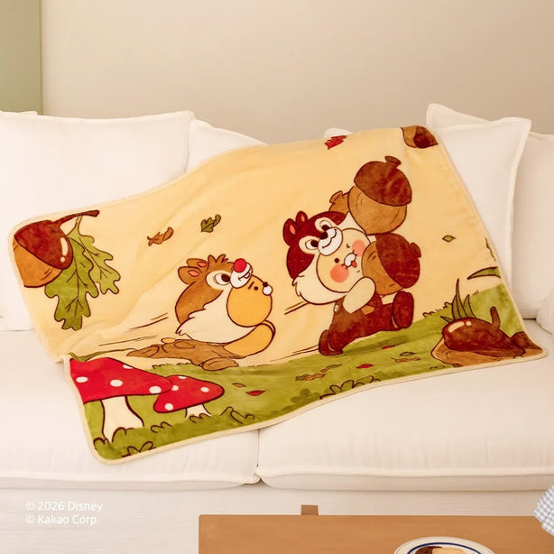 [CHIP AND DALE] KAKAO FRIENDS Lap Blanket - Ryan and Choonsik (International Shipping)