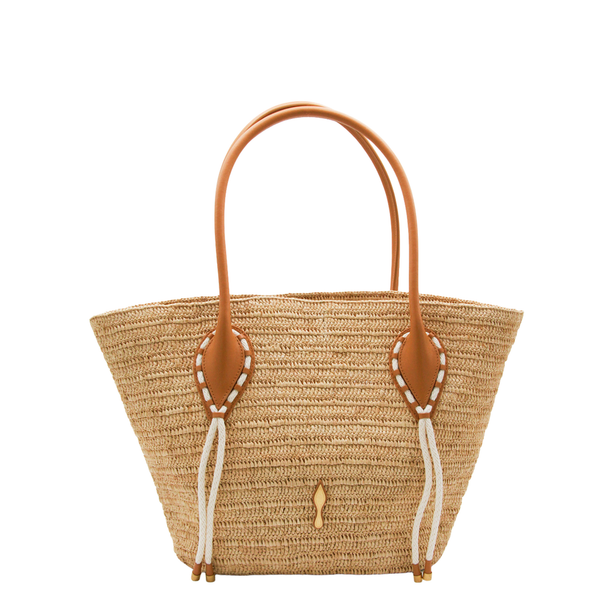 Venus Raffia Tote - Natural