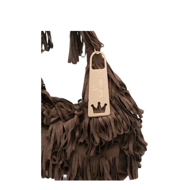 Capucine Small Eco-Sustainable Polyester Handbag - Marrone