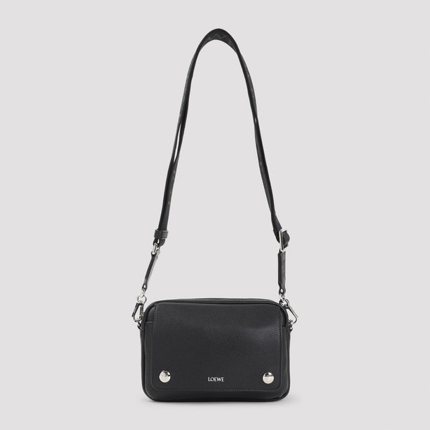Pebble Small Calfskin Crossbody - Black