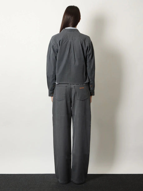 Miu Miu Grey Light Denim Shirt - Nero