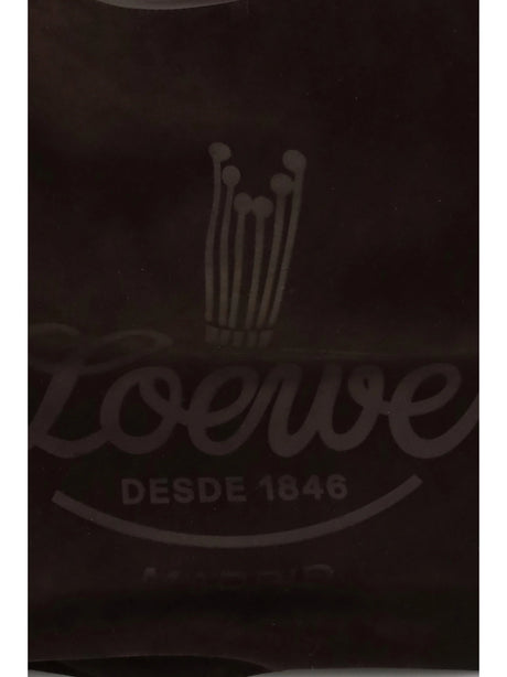 Loewe Roomy suede calfskin Hobo Shoulder Bag - Dark Brown