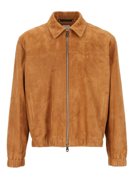 Paul Smith Suede Bomber Jacket - Brown