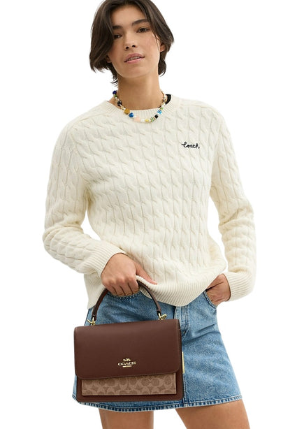 Coach Klare Top Handle Bag In Signature Canvas - Tan/Brown