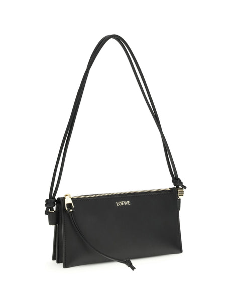 Loewe Joya Clutch Bag in calfskin - Black
