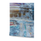 Light Blue Graphic Print Scarf
