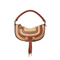 Marcie Mini Raffia-Effect Shoulder Bag - Clay Brown