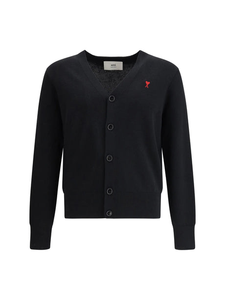 Ami Paris Ami de Coeur Cardigan - Noir/Rouge