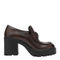 Brown Platform Heeled Loafers