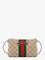Gucci GG fabric crossbody with Nastro Web detail on the front - Beige