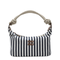 Medium Canvas Top Handle Bag - Blue/Cognac