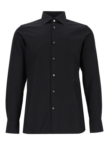 Zegna Trophy Cotton Shirt - Black
