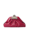Small Calf Leather Clutch Bag - Lipgloss Pink
